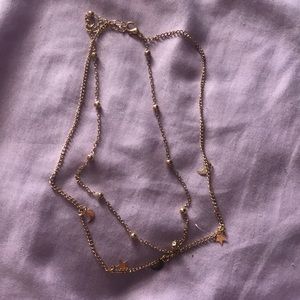 moon & star double necklace